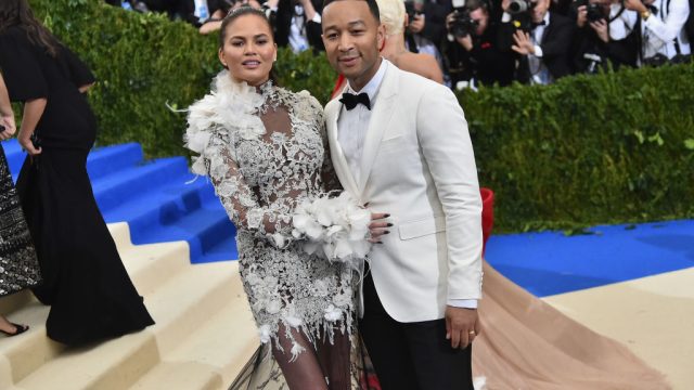 NEW YORK, NY - MAY 01: Chrissy Teigen and John Legend attend the "Rei Kawakubo/Comme des Garcons: Art Of The In-Between" Costume Institute Gala at Metropolitan Museum of Art on May 1, 2017 in New York City. (Photo by Mike Coppola/Getty Images for People.com)