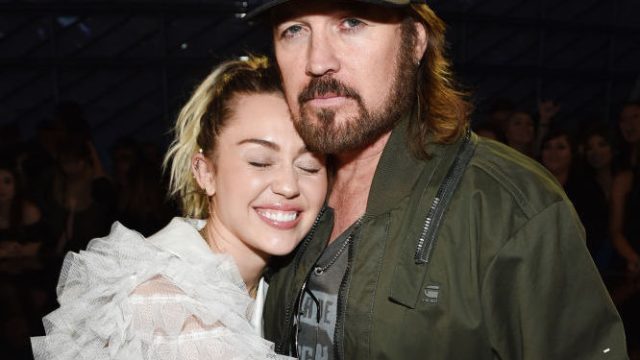 Singers Miley Cyrus and Billy Ray Cyrus attend the 2017 Billboard Music Awards