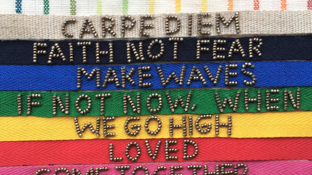 Rainbow reminder bracelets by Roxane Assoulin