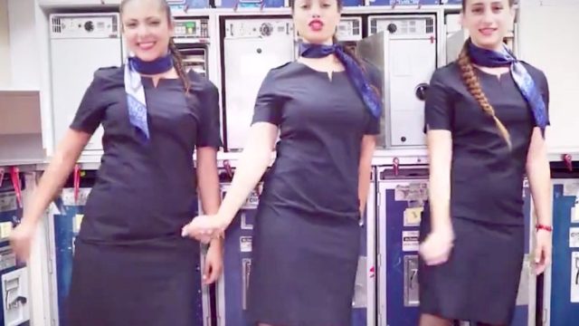 El Al employees dancing to Britney Spears toxic