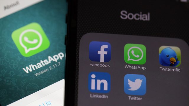 Images of WhatsApp Facebook twitter apps