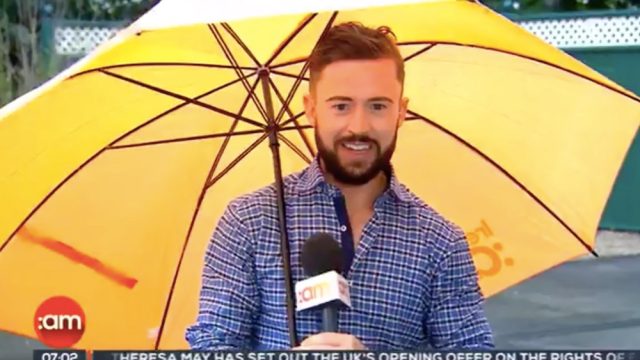 Weatherman blown away