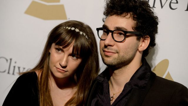 Actress Lena Dunham (L) and musician Jack Antonoff (R) attend the 2017 Pre-GRAMMY Gala And Salute to Industry Icons Honoring Debra Lee at The Beverly Hilton Hotel