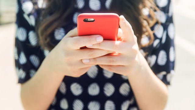 woman texting