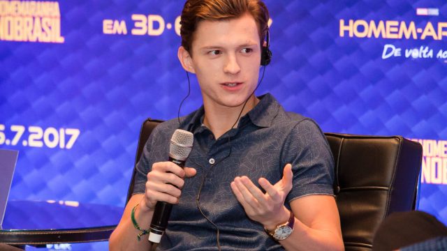 Tom Holland promoting Spider-Man Homecoming in Brazil.