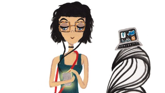 Illustrated social media mermaids