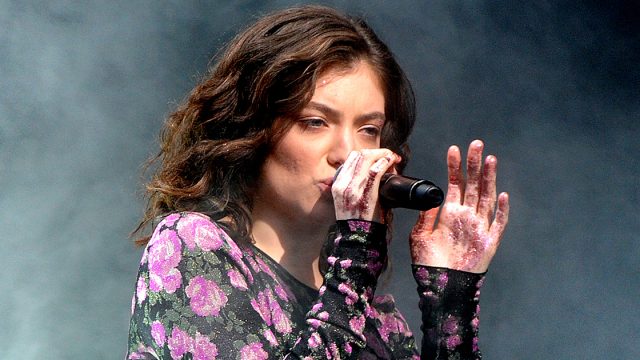 Lorde performing at Glastonbury Festival