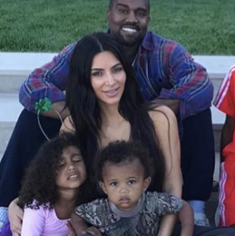 Kim Kanye and kids celebrate July fourth