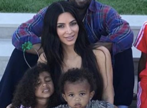 Kim Kanye and kids celebrate July fourth