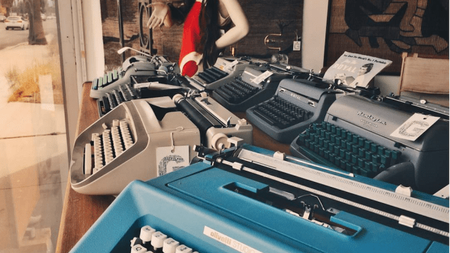 An image of typewriters from "California Typewriter"