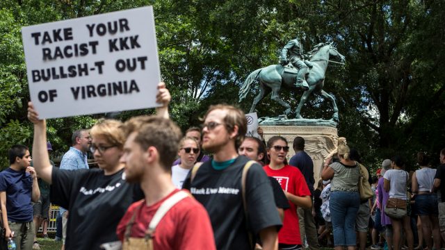 KKK counter protest in Charlottesville