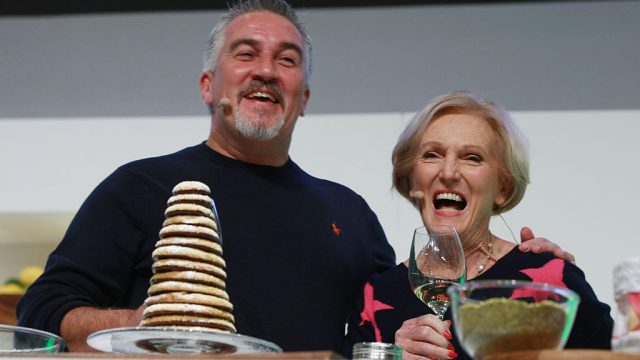 BIRMINGHAM - NOVEMBER 26: Mary Berry CBE and Paul Hollywood attend the Good Food Show Winter 2016 in Birmingham, on November 26, 2016 in Birmingham, England. (Photo by MelMedia/GC Images)
