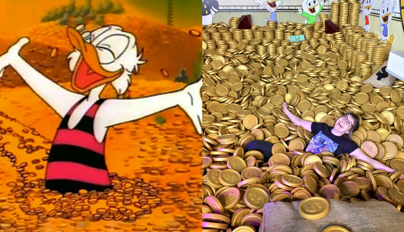 I jumped into Scrooge McDuck s Money Bin and it was great but