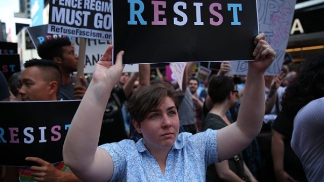 transgender military protest