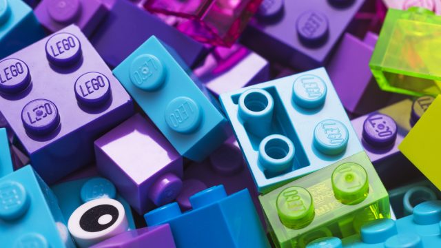Picture of Colorful Legos Closeup