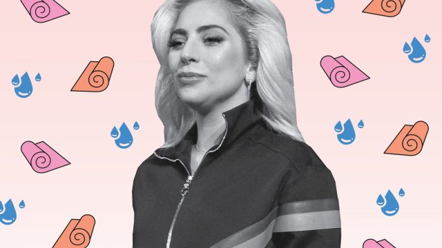 Lady Gaga celeb hot yoga