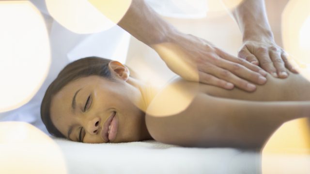Woman receiving massage