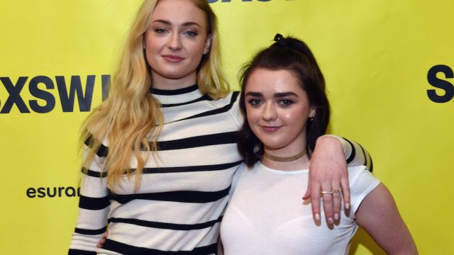 Sophie Turner and Maisie Williams posing at the 2017 SXSW Conference