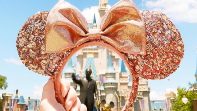 Image of rose gold Minnie ears