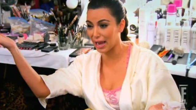 Kim Kardashian crying