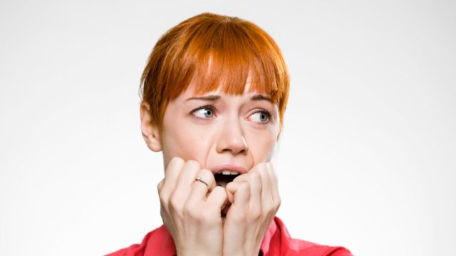 scared woman