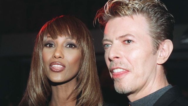 David Bowie and his wife, Iman : Bowie became a father for the second time today when his wife Iman gave birth to a girl, called Alexandria Zahra Jones. (Photo by Sean Dempsey - PA Images/PA Images via Getty Images)