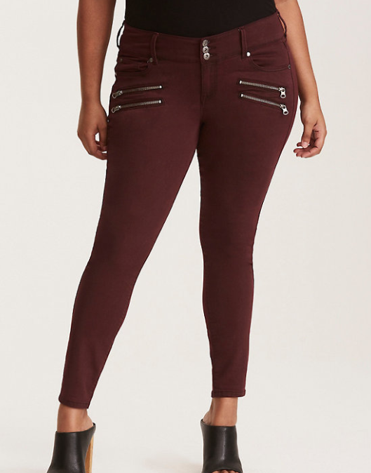 Plus Size - Torrid Jeggings - Mineral Red Wash - Torrid