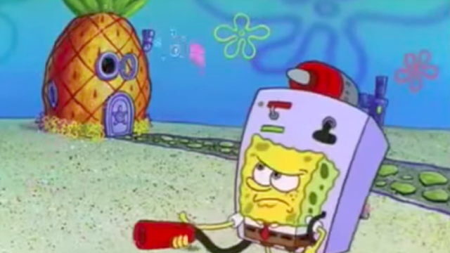 Screenshot of Spongebob in Reef Blower.