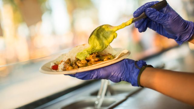 Tacos with guacamole