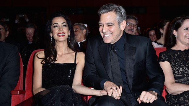 George Clooney and Amal Clooney attend the 'Hail, Caesar!' premiere during the 66th Berlinale International Film Festival Berlin at Berlinale Palace