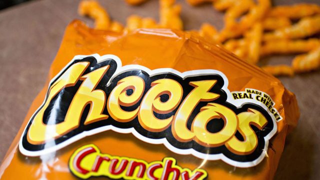 Open bag of Cheetos