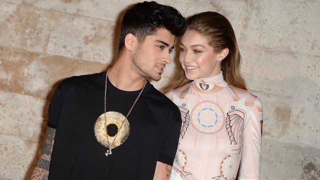 Zayn Malik and Gigi Hadid attend the Givenchy show as part of the Paris Fashion Week Womenswear Spring/Summer 2017on October 2, 2016 in Paris, France.