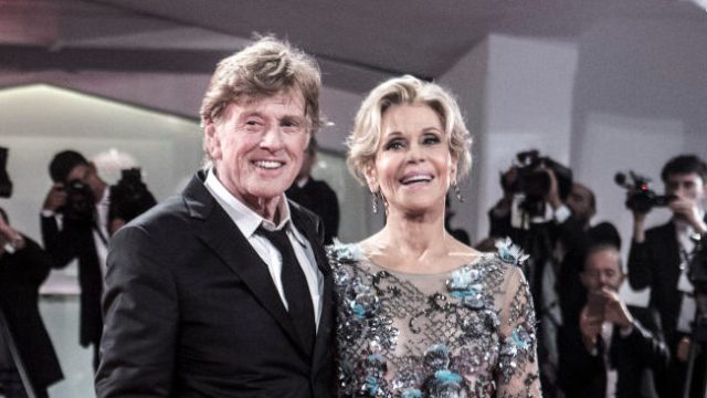 obert Redford and Jane Fonda walk the red carpet ahead of the 'Lean On Pete' screening during the 74th Venice Film Festival at Sala Grande on September 1, 2017 in Venice, Italy.