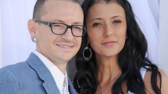 Chester Bennington of Linkin Park and wife Talinda Bennington at the 2012 Billboard Music Awards