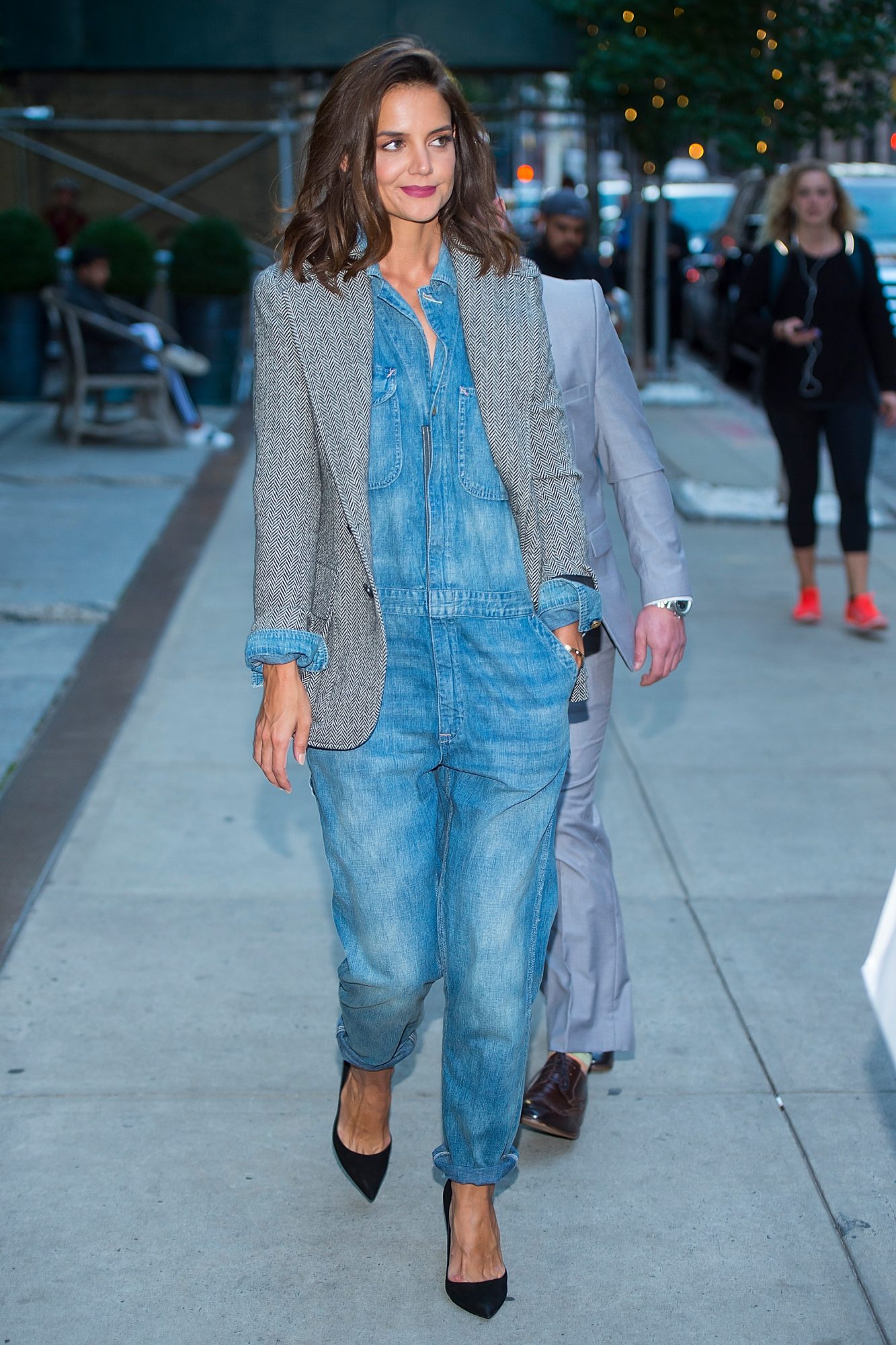 baggy linen overalls