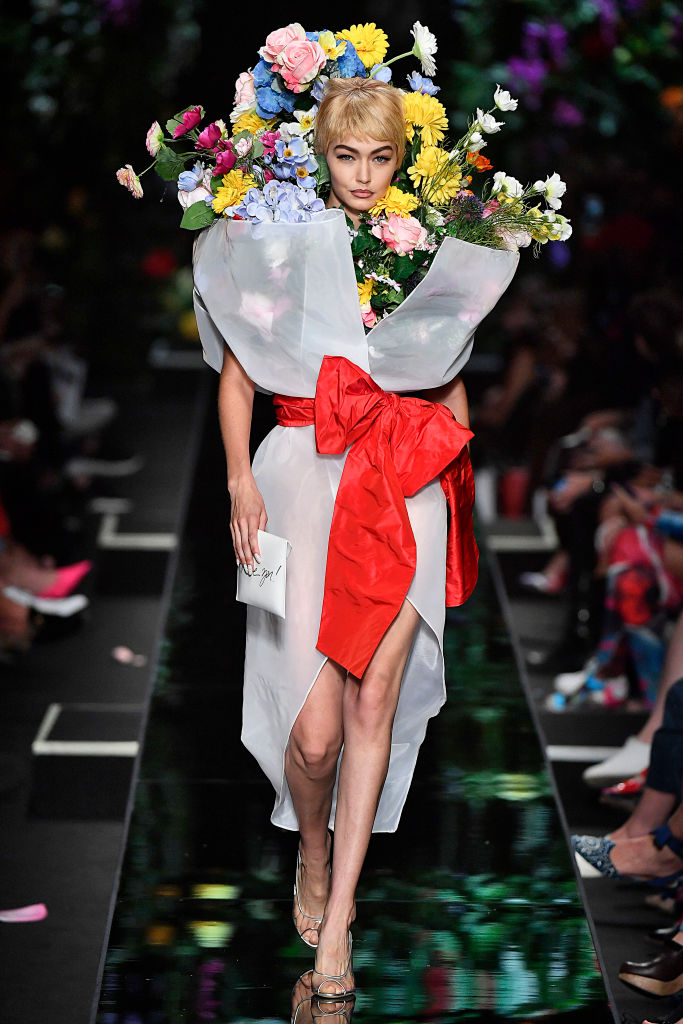 Gigi Hadid dressed like a bouquet of flowers, because fashion week ...