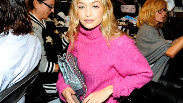 Gigi Hadid Looks Like a Winter Barbie in Pink Puffer Coat