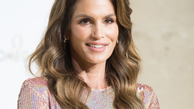 PARIS, FRANCE - SEPTEMBER 29: Cindy Crawford attends the "Her Time" Omega Photocall as part of the Paris Fashion Week Womenswear Spring/Summer 2018 at on September 29, 2017 in Paris, France. (Photo by Stephane Cardinale - Corbis/Corbis via Getty Images)