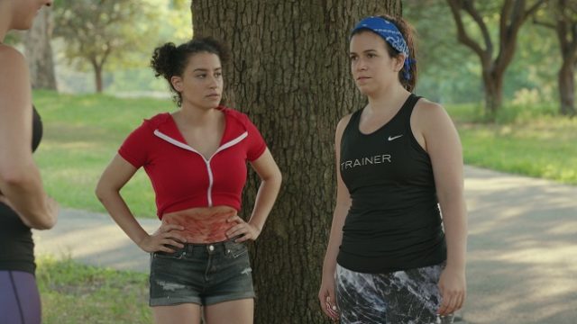 Broad City workout in park