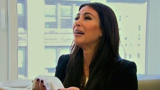 Kim Kardashian crying