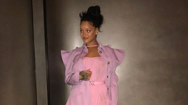 Rihanna looks like a fairy queen in this rose quartz ensemble