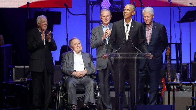 All five living former presidents teamed up for hurricane relief.