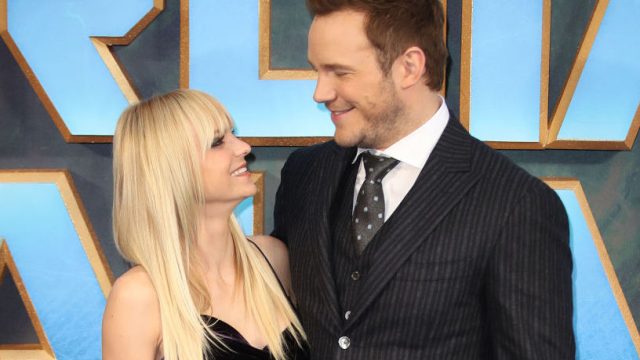 Anna Faris and Chris Pratt attend the European Gala Screening of "Guardians of the Galaxy Vol. 2" at Eventim Apollo on April 24, 2017 in London, United Kingdom.