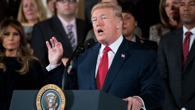 Donald Trump on the White House position