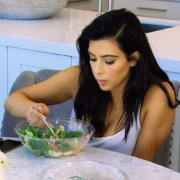 Kim eating salad KUWTK