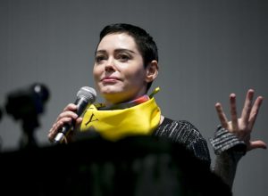Actress Rose McGowan speaks during a workshop at the Women's Convention in Detroit, Michigan, U.S., on Friday, Oct. 27, 2017. The Women's Convention will bring together first time activists and movement leaders, rising political stars that reflect our nation's changing demographics, and thousands of women for a weekend of workshops, strategy sessions, and inspiring forums. Photographer: Anthony Lanzilote/Bloomberg via Getty Images
