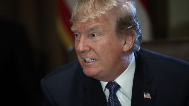 WASHINGTON, DC - NOVEMBER 01: U.S. President Donald Trump speaks while meeting with members of his cabinet November 1, 2017 in Washington, DC. During his remarks, Trump commented on the recent terror attack in New York City and discussed changing U.S. immigration laws to possibly prevent future attacks. (Photo by Win McNamee/Getty Images)