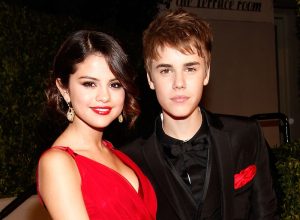 Picture of Selena Gomez Justin Bieber Red Dress