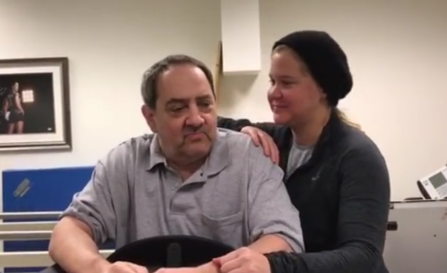 Amy Schumer's father Gordon stood up for the first time in years with