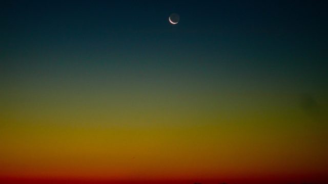 New moon before sunrise